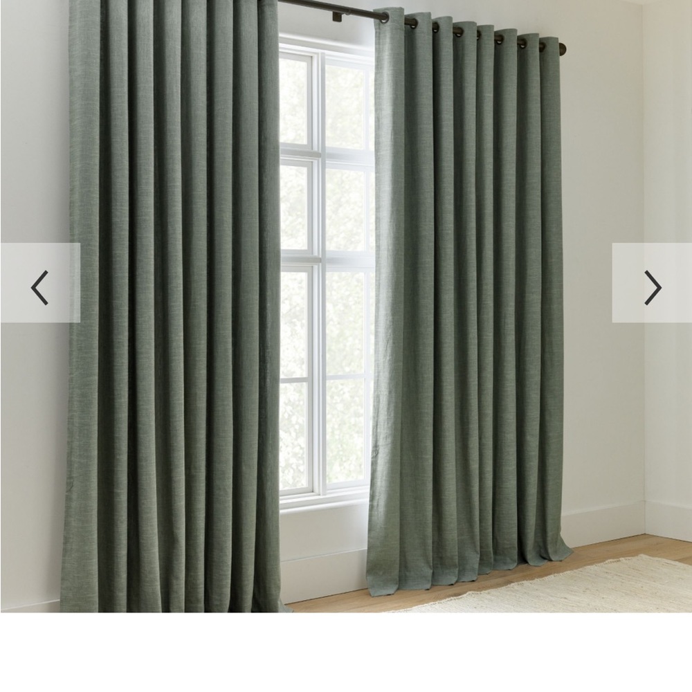 Pottery Barn Grommet Blackout Linen Curtains